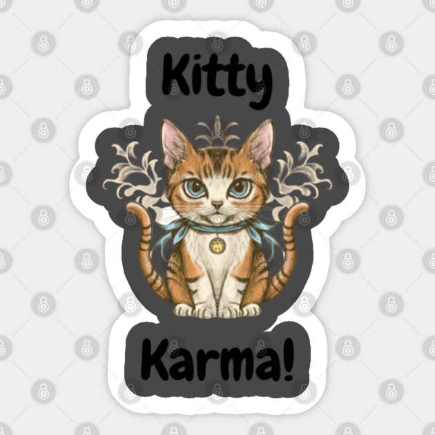 Kitty Karma!! Sticker by MercurialMerch